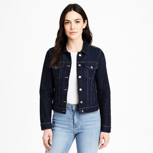 Women's H&M Dark Blue Denim Jean Jacket Size 2